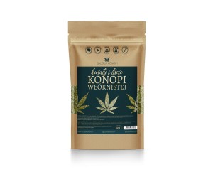 Kwiaty i liście konopi CBG